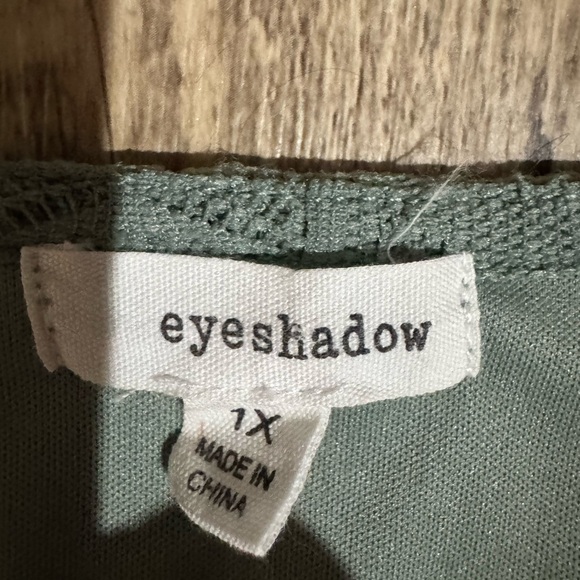 Eyeshadow Green Lace Boho Tunic Dress Size 1X) - Picture 3 of 4